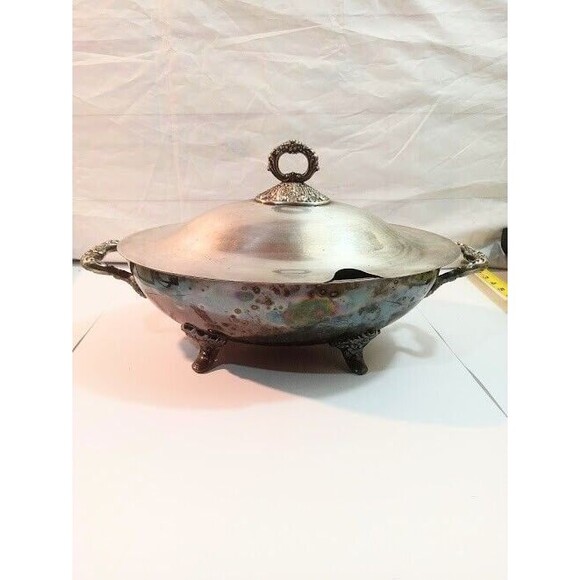 Silver Plate Lidded Regency Style Soup Tureen Serving Bowl - Picture 5 of 10